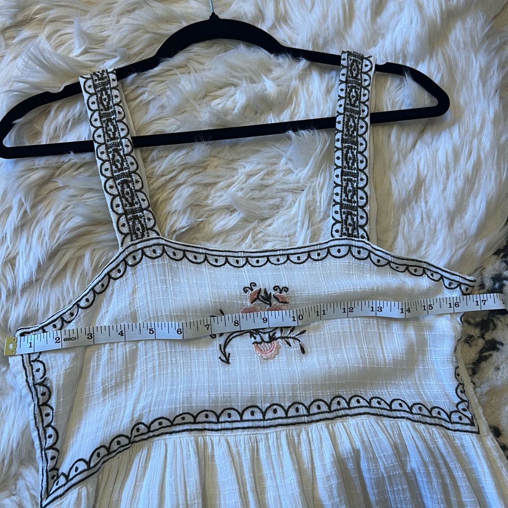 RARE Anthropologie Steele Barlett Ivory Embroidered Midi/Maxi Dress Size XS/S - Picture 11 of 11